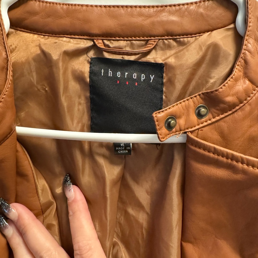 Multiple-Personality Rust/Brown XL Motorcycle Jacket - Picture 3 of 4